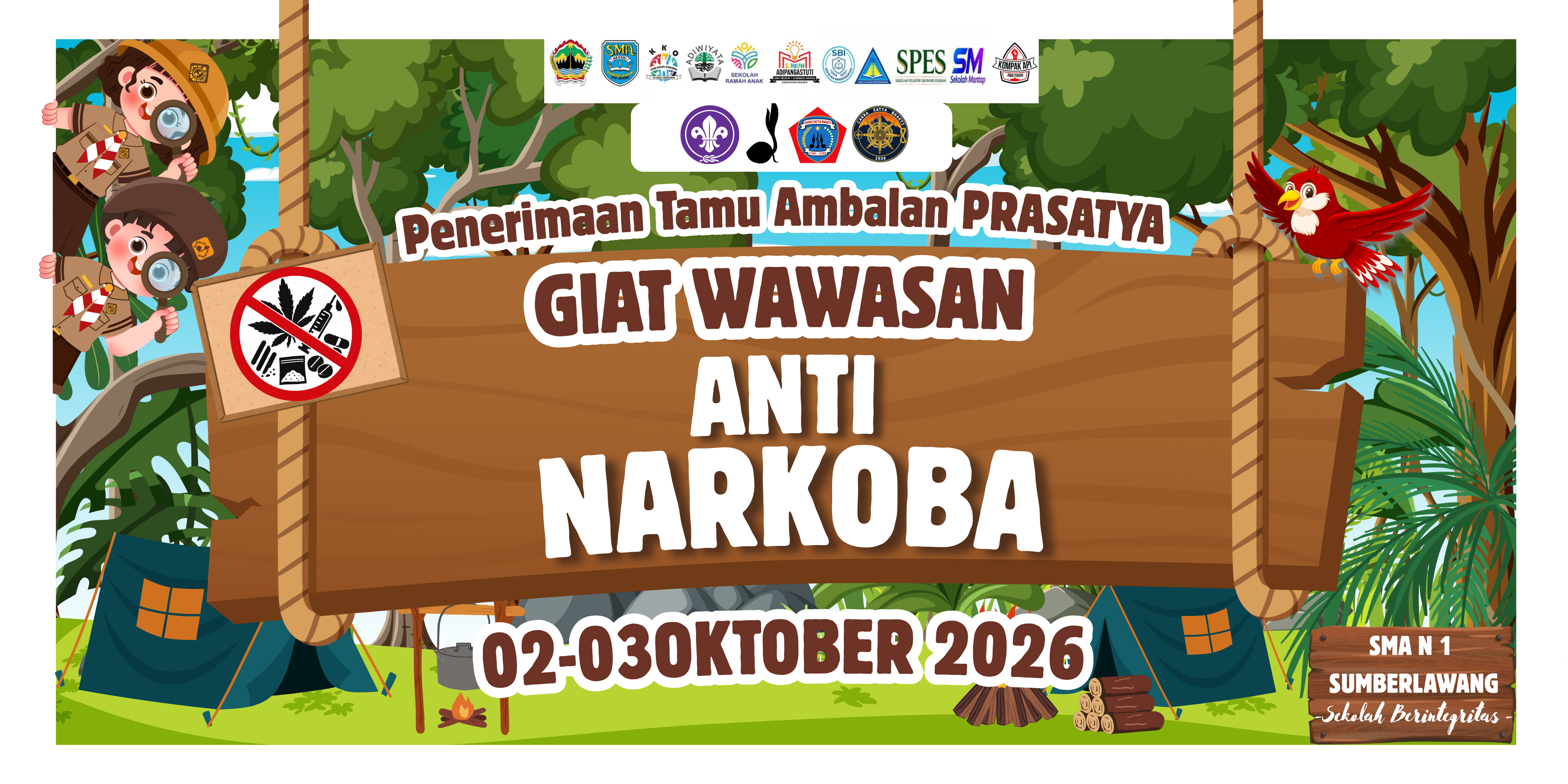 SMA Negeri 1 Sumberlawang Gelar Perkemahan Tamu Ambalan Prasatya dan Giat Wawasan Anti Narkoba